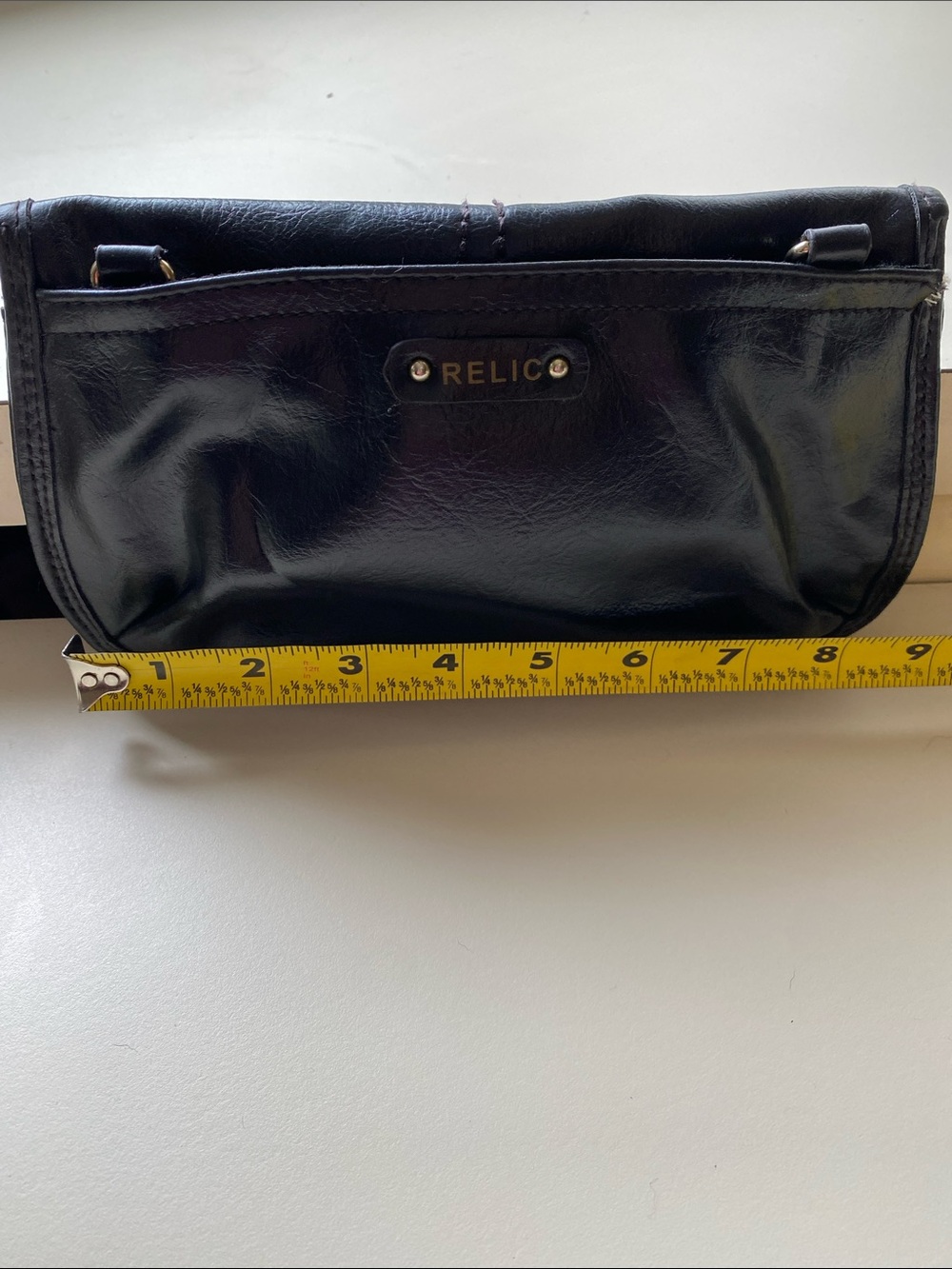 Relic Black Leather Clutch